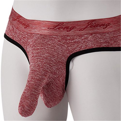 新款潮男人枪弹分离大象鼻子生理内裤青年式性感jj套透气三角裤头