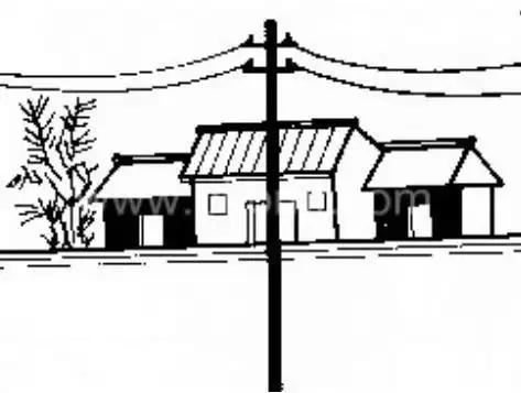 电线杆的简笔画画法