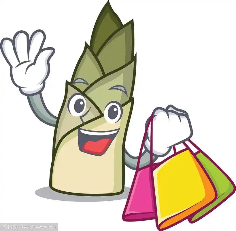 购物竹笋卡通人物