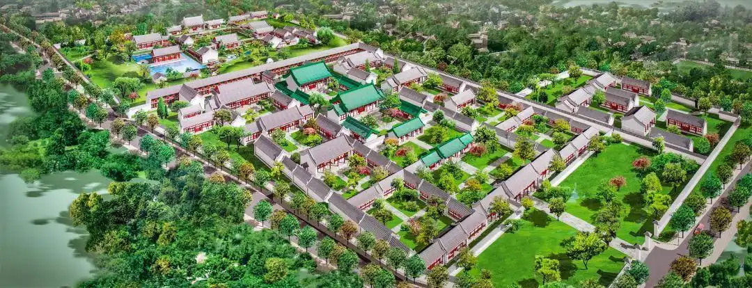 恭王府及花园鸟瞰图.