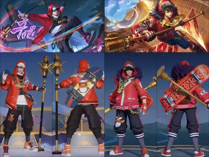 王者荣耀赵云嘻哈天王重做前后对比