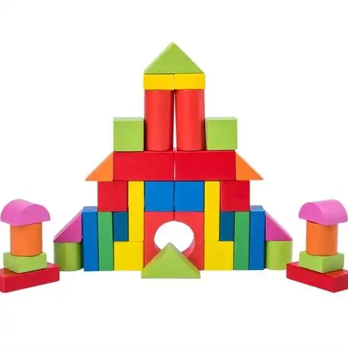 女童构建颗粒盒装桌面拼搭儿童幼儿积木玩具塑料积木