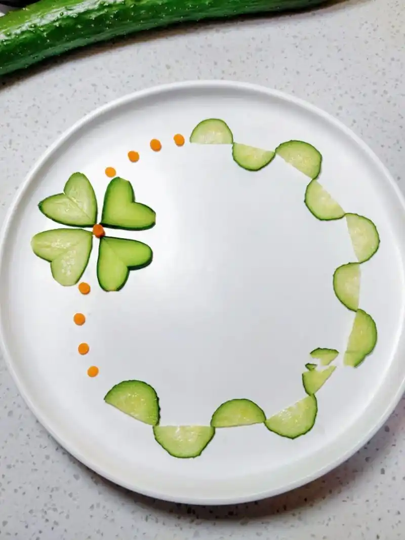 【黄瓜围边盘饰2】九宫格95家宴摆盘收藏  2022快结束96了,总结了