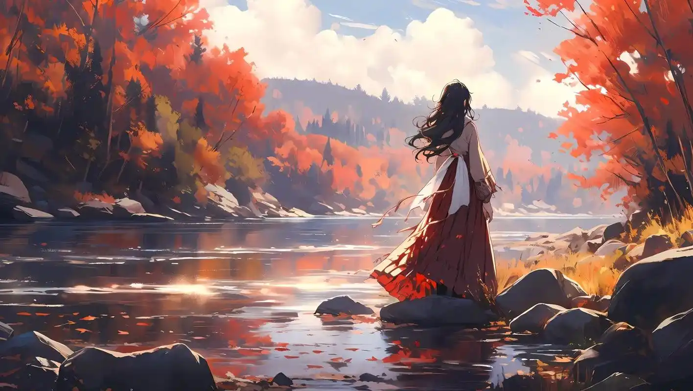 岁月静好|枫叶壁纸第二弹.#治愈系 #风景  #秋天 #枫叶 - 抖音