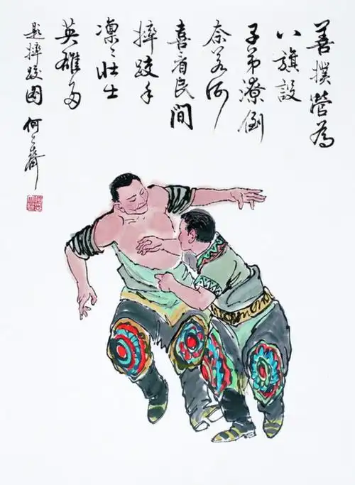 掼跤是中国式摔跤在老北京天桥上总能看到表演还有个高手叫宝善林
