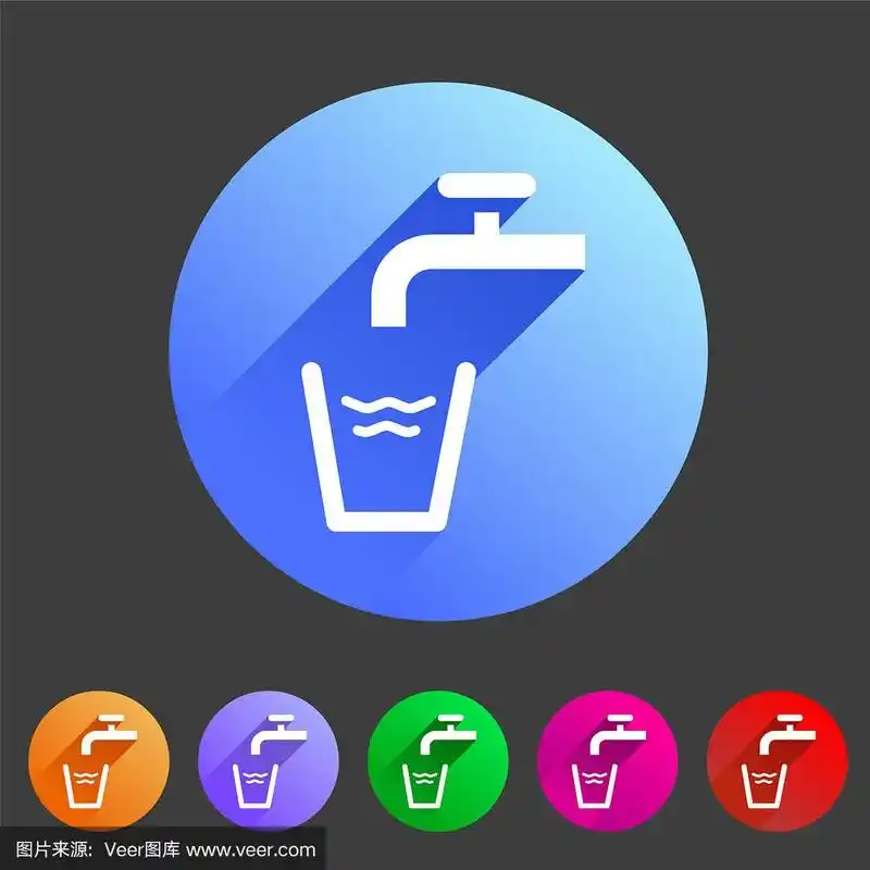 饮水机龙头图标平网标志符号