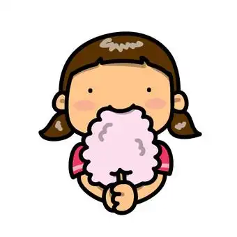 吃棉花糖的女孩