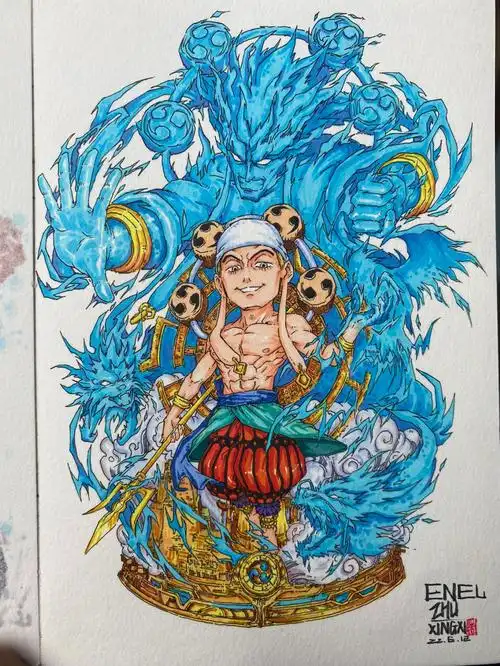 速写日常63海贼王雷神艾尼路小比例