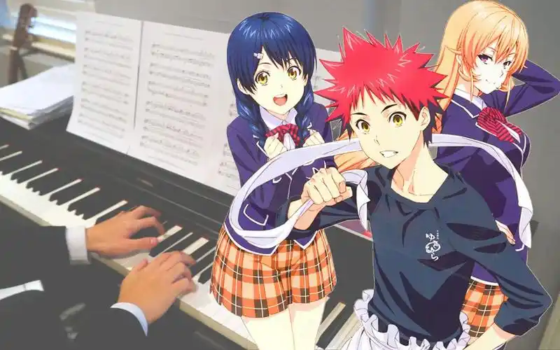 食戟之灵里的感人钢琴插曲 - 樱花下   希望之歌抒情版 /食戟のソーマ