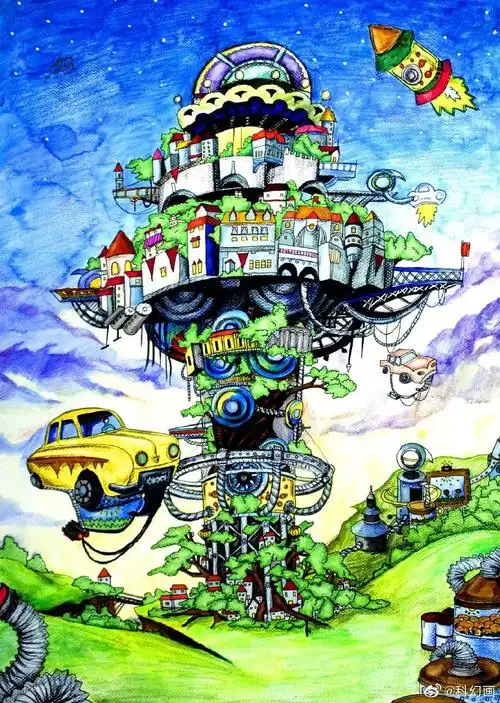 科幻系列儿童画作品欣赏