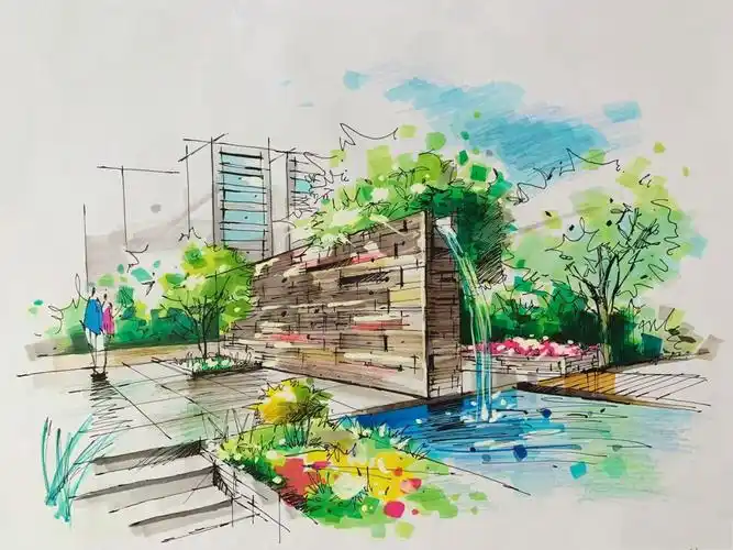 今天是马克笔手绘