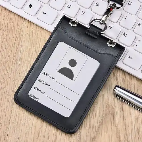 厂家直销真皮工作证 卡套磁扣对折工作牌 caac民航证件套 多卡位