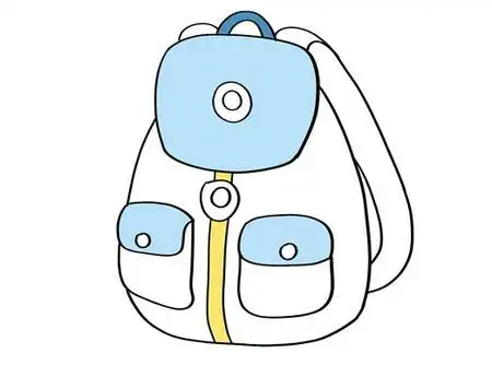 幼儿书包简笔画步骤图解 中级简笔画教程-第3张