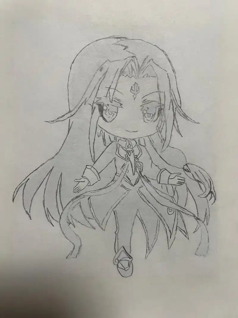 海神唐三手绘  必用材料:铅笔,80色马克笔,圆珠笔,高光笔.