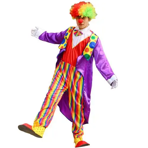 舞台服,表演服-万圣节小丑服装 成人小丑衣服 化妆舞会派对服饰 男女