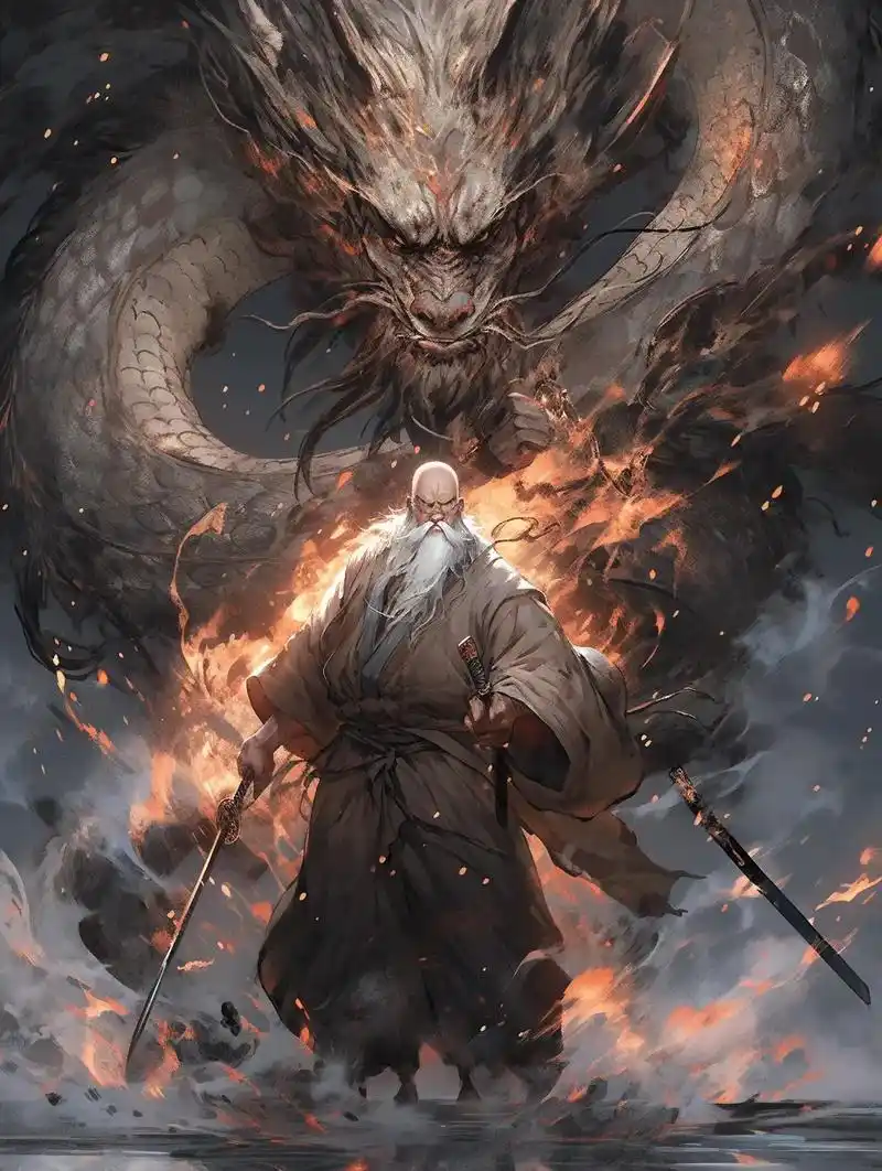 aigc死神 丨 山本元柳斎重国.流刃若火!残火太刀!无敌! - 抖音