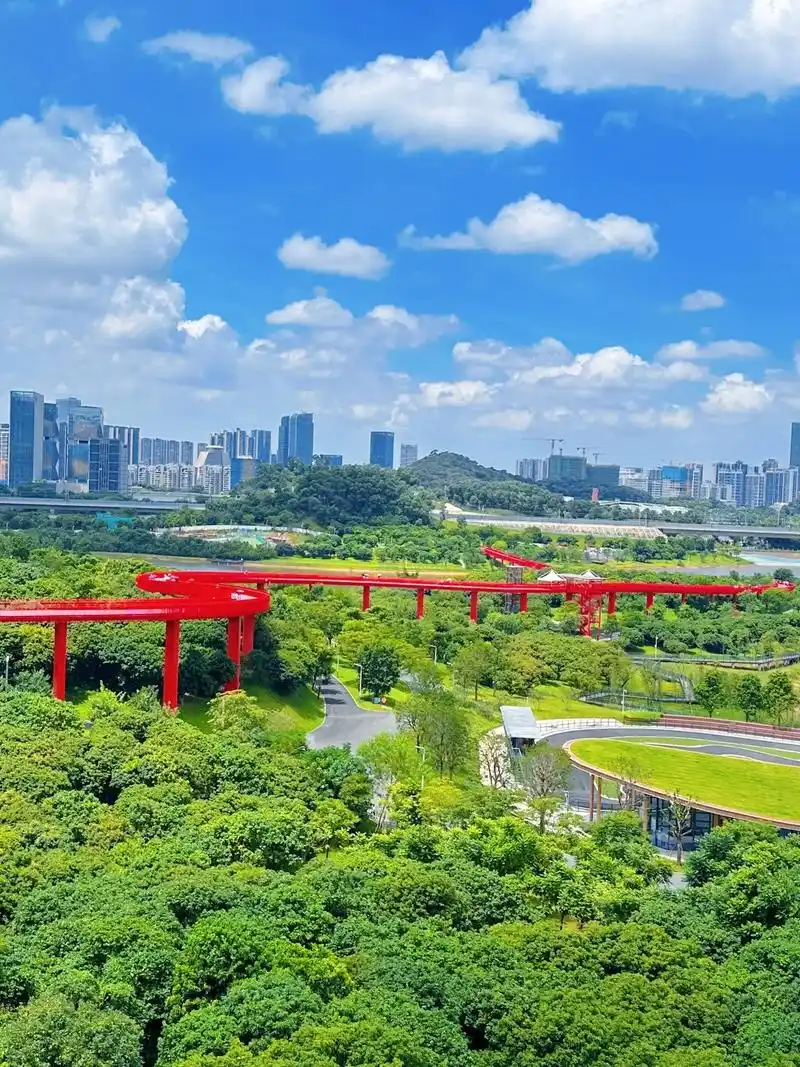 深圳光明虹桥公园.深圳光明虹桥公园:全长4千米, 宽5米,平 - 抖音