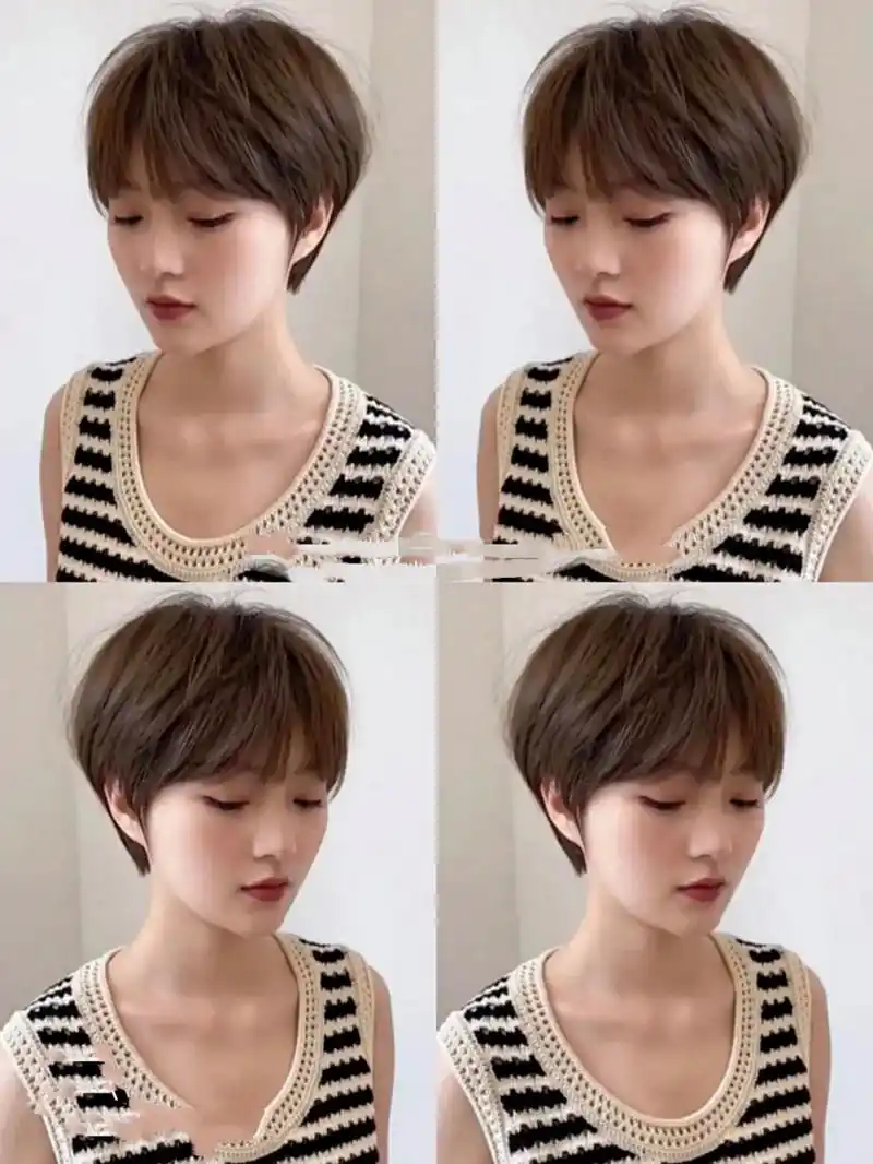 学生短发小圆脸必备短发 女生短发这几年可谓是女生最流行的发型夏季