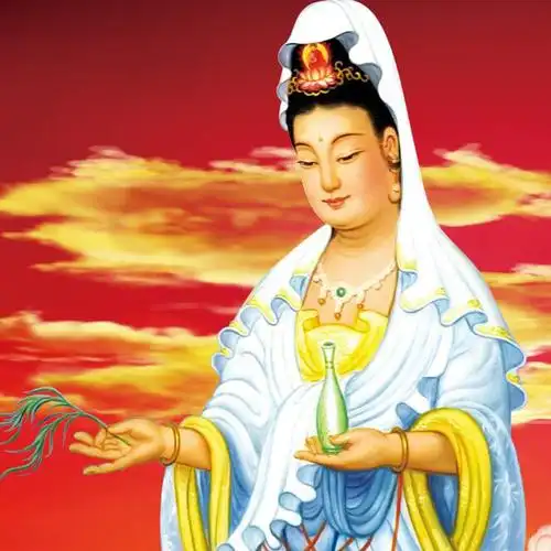 大量批发白衣送子观音佛教挂画销售求子救苦保平安法坛开光