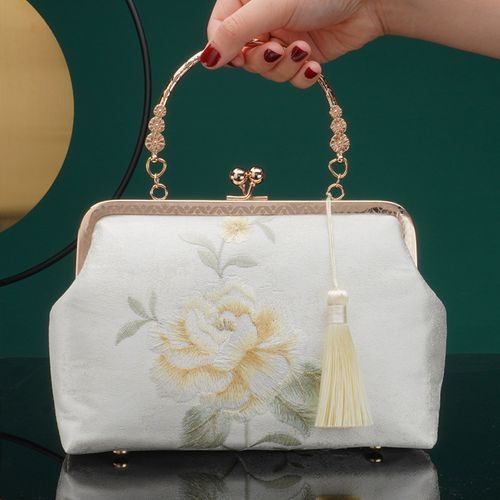 复古刺绣手提包女搭配穿旗袍的包包民国风包古风汉服小包中式配饰