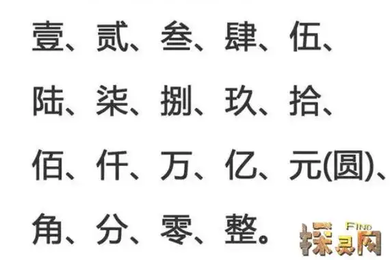 大写一到十大写数字写法及书写规则避免涂改数字