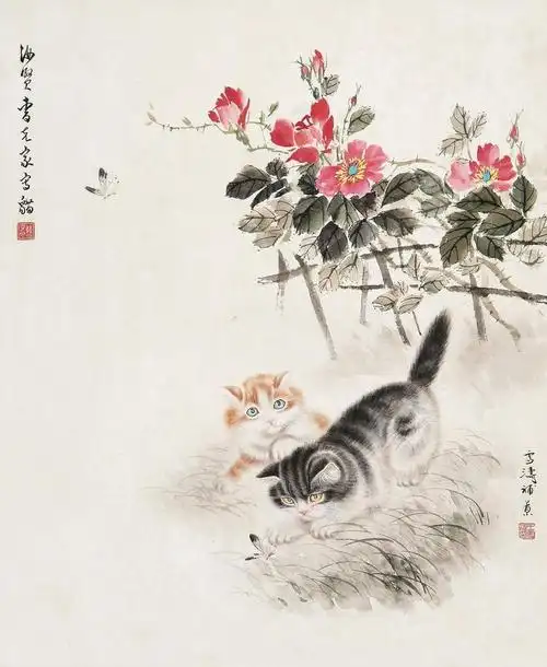 曹克家画猫作品欣赏2