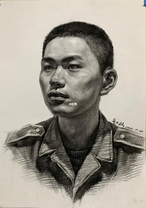 素描头像男青年示范附步骤图