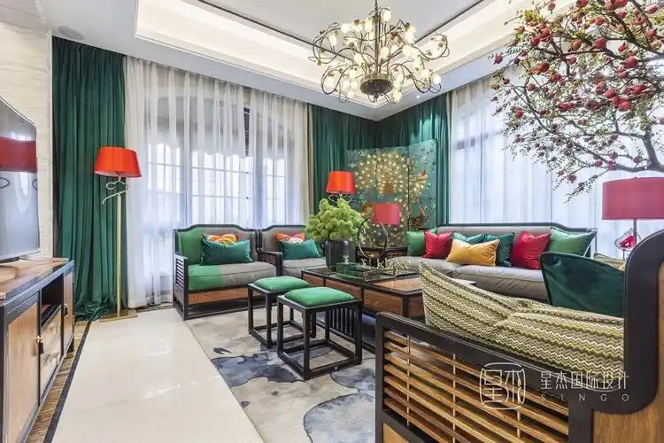 宜兴融创氿园|新中式实景赏析-宁波星杰别墅装修公司