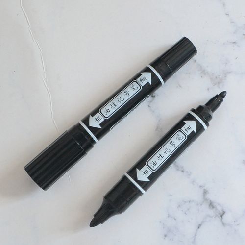 双头英雄油性记号物流cd光盘大头笔斜头圆头记号笔