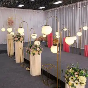 婚庆婚礼道具铁艺发光圆球时光路引灯现场布置舞台装饰t台摆件