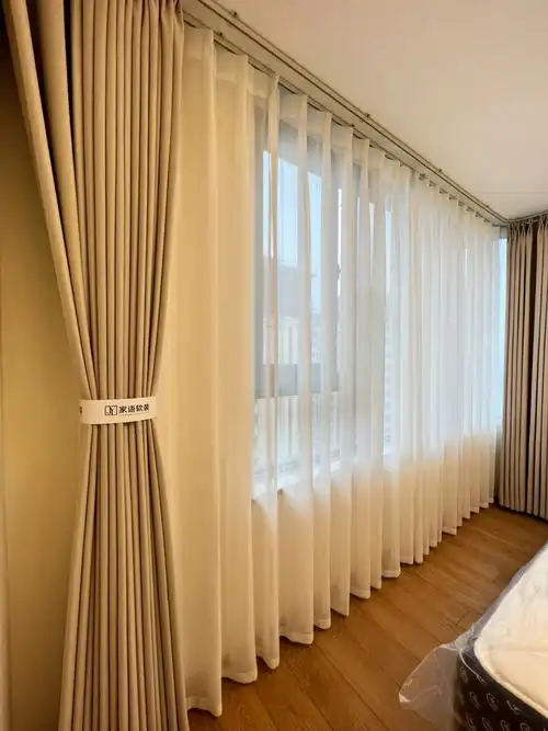 定制 不会玩套路 只拿落地结果说话#卧室窗帘  #l型窗帘盒怎么设计