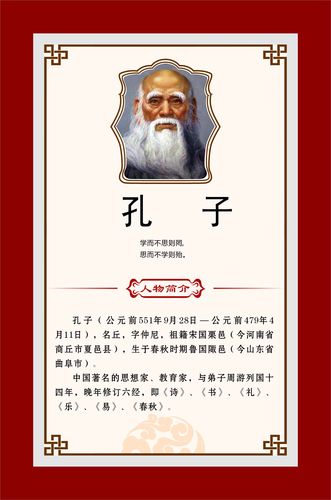 762海报印制展板写真喷绘77学校园国学大师名人名言孔子简介4