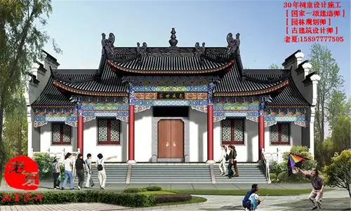 小型祠堂设计图纸,宗祠效果图施工图设计方案