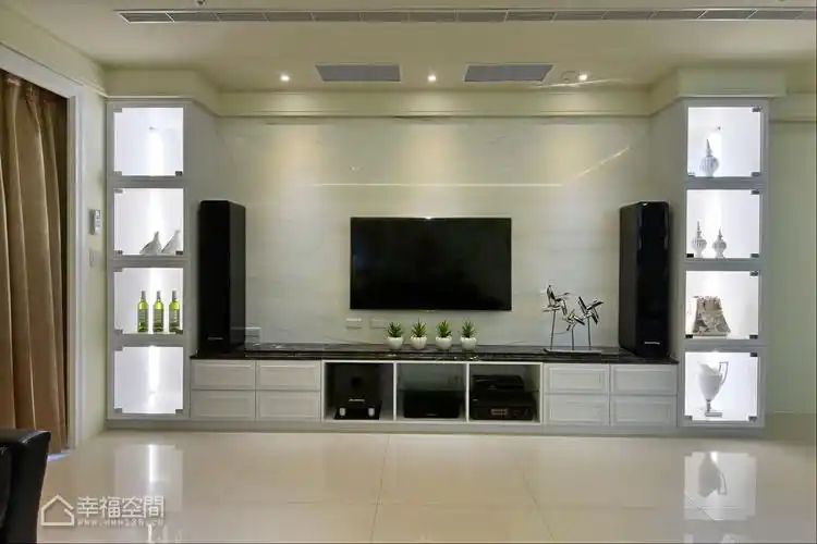 新古典风格大气豪华型电视背景墙装修图片