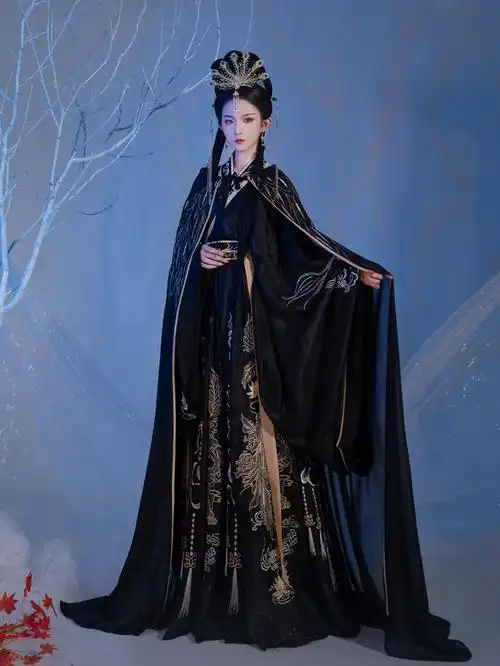 原创正品汉服河汉涓埃碧海苍灵