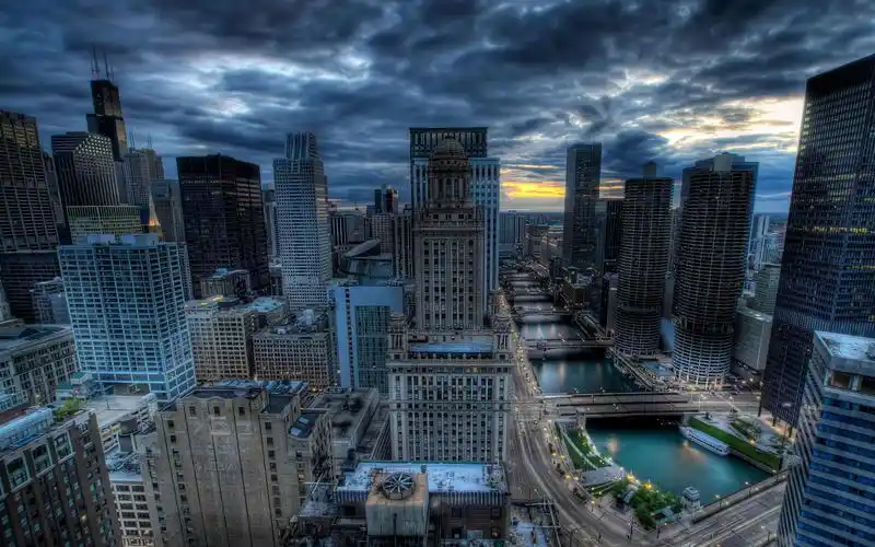 美国芝加哥城市风光