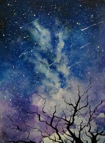 星空的画法星空的画法马克笔简单又好看