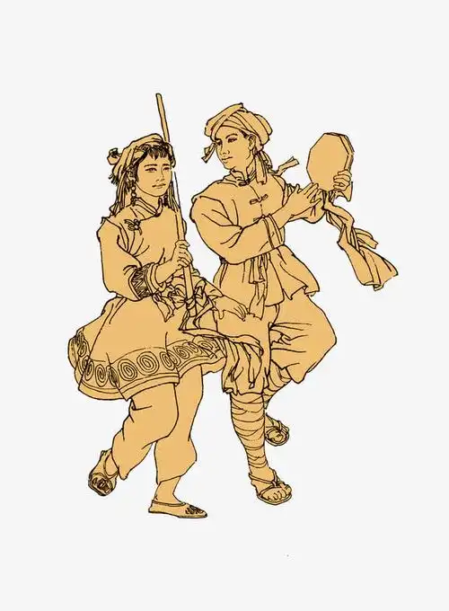 关键词 : 白族,线描,人物,少数民族