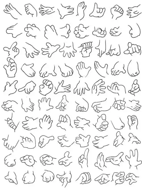 160个q版小手/手部参考•画起来!