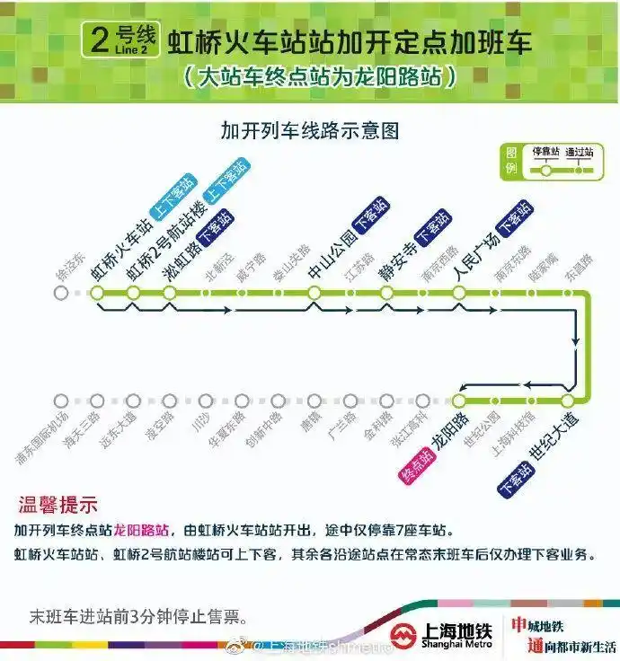 上海地铁2号线已启动延时营运!带孩子的旅客千万注意这件事