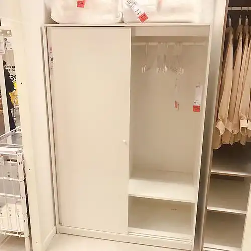 衣柜宜家ikea克勒普斯塔多门滑门简约卧室收纳衣柜