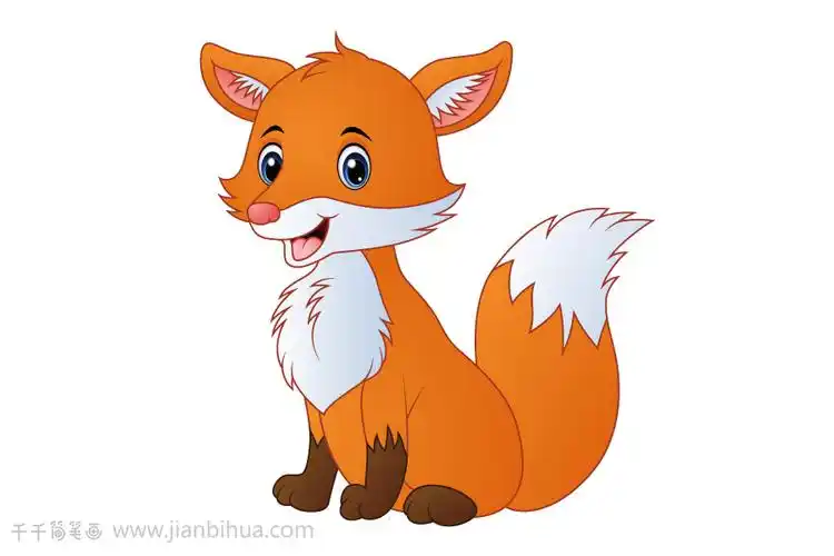 简单的狐狸简笔画画法大全