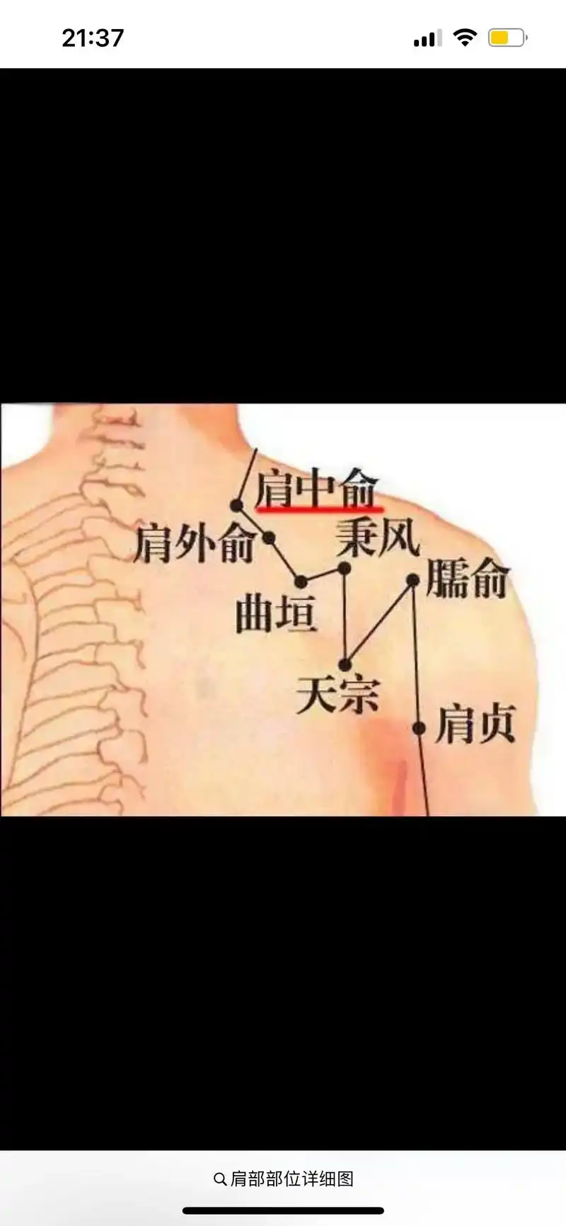 肩部按摩手法.1,拿肩井  (肩井穴:在大椎穴与肩峰联线圆心 - 抖音