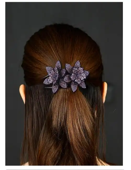 韩国水晶发夹女夹子头饰鸭嘴夹大号抓夹韩式优雅盘发妈妈发卡头花