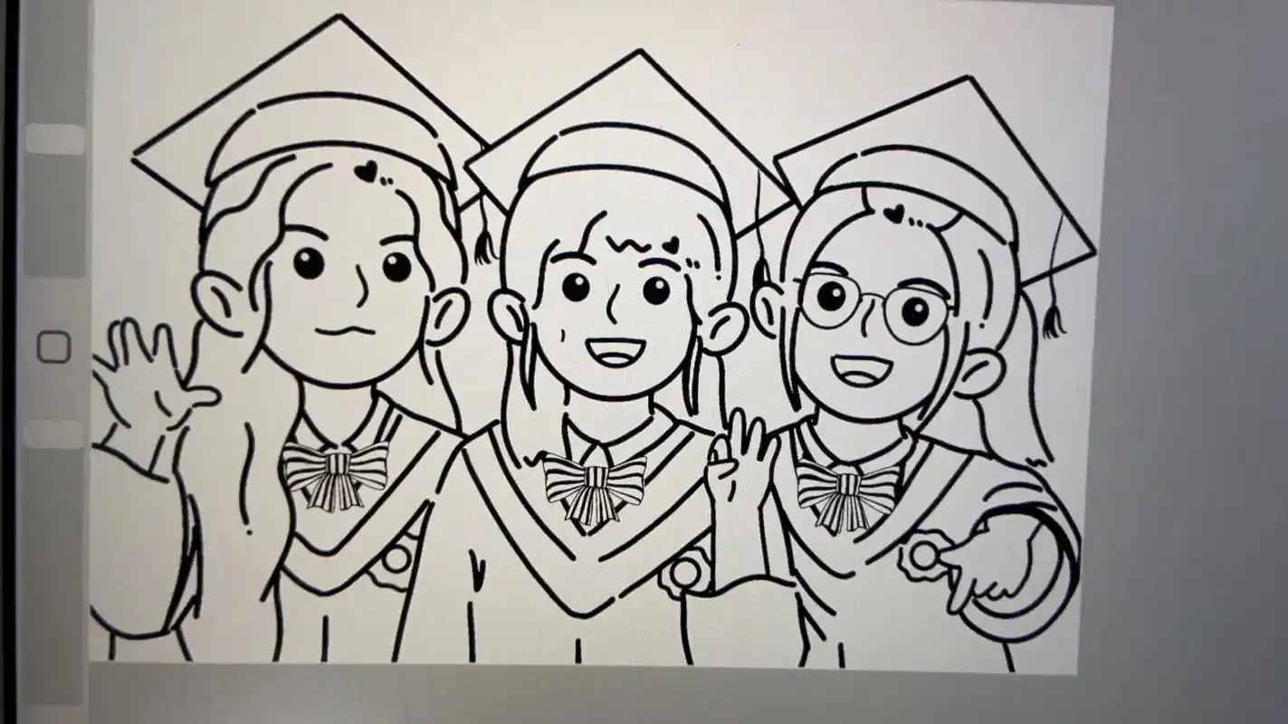 栓q 今天没休息一下01#毕业礼物 #毕业季 #简笔画 - 抖音