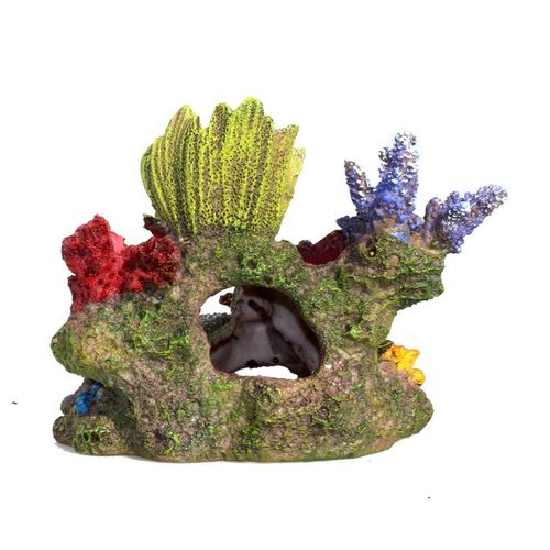 瑞麒水族造景珊瑚背景鱼缸布景套餐海螺贝壳仿真假山树脂创意摆件