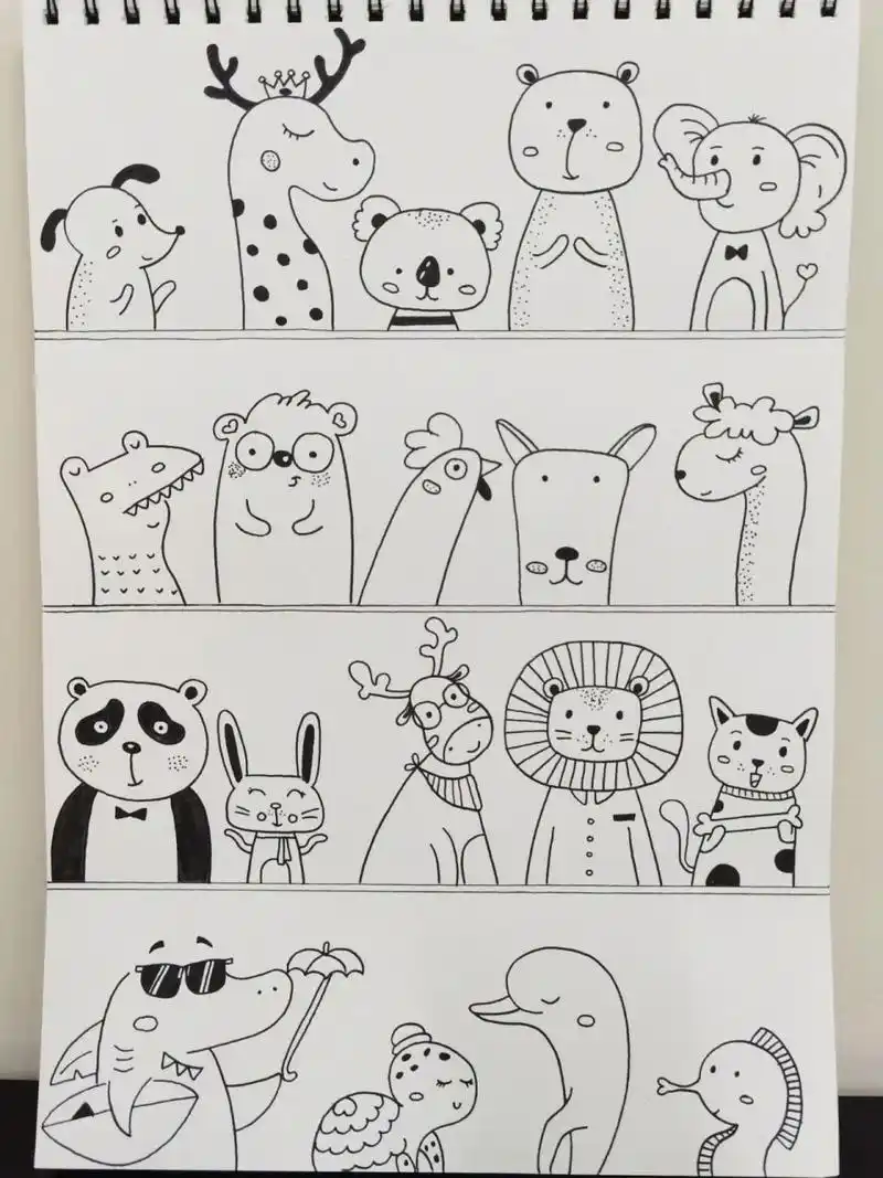 小动物简笔画 儿童画