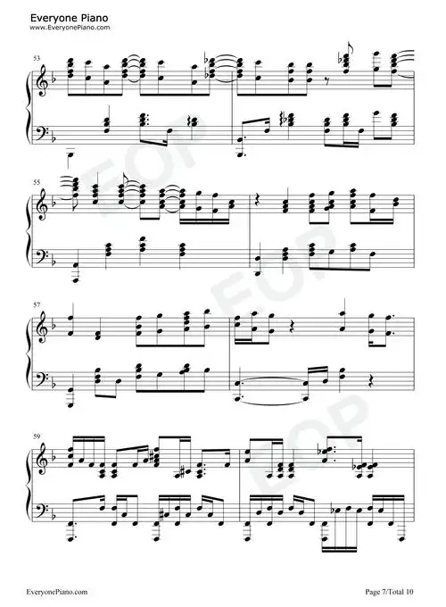 水星记-好听版五线谱预览7-钢琴谱文件(五线谱,双手简谱,数字谱,midi