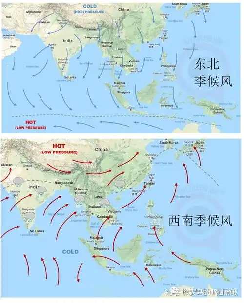 马来西亚属于炎热潮湿的赤道性气候,所以受季风性降雨影响.