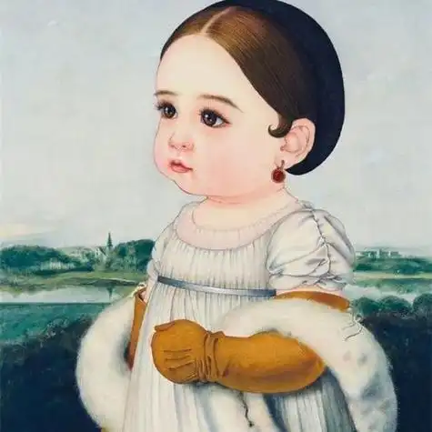 头像可爱名画萌娃头像画师那小先art